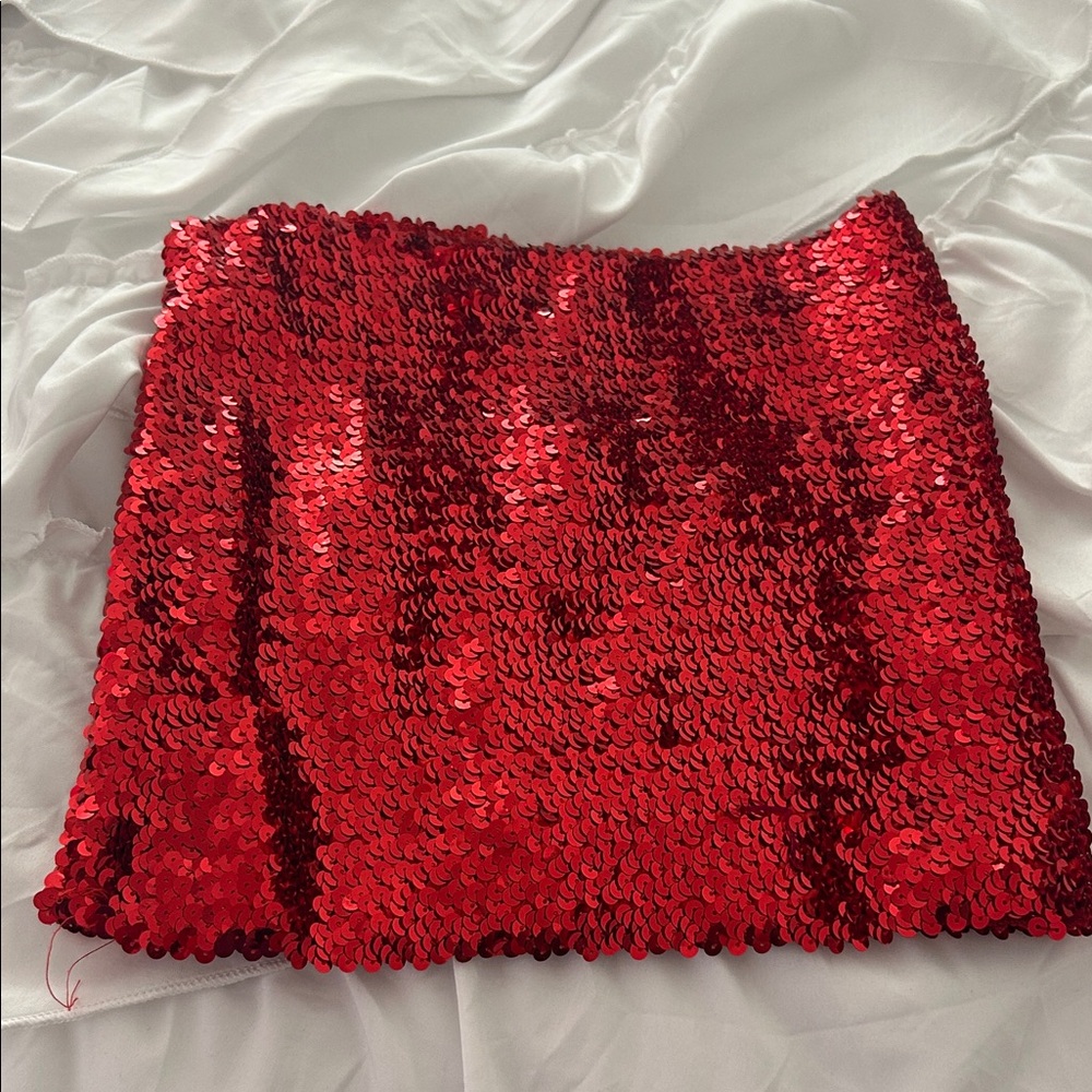 Red Sequin halter top